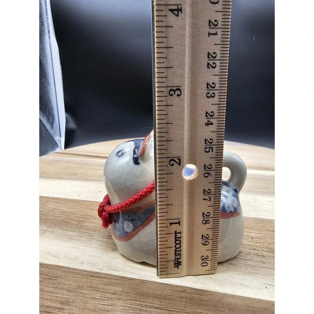 Vintage‎ Japanese Inu Hariko Ceramic Cat Figurine Protective Charm